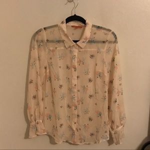 ModCloth ballerina-print blouse, never worn